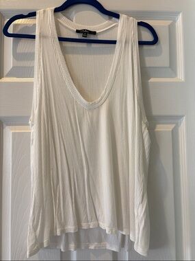 Lulu's White Ribbed Tank